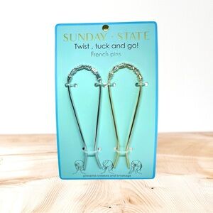 Sunday State Silver and Gold French Pins